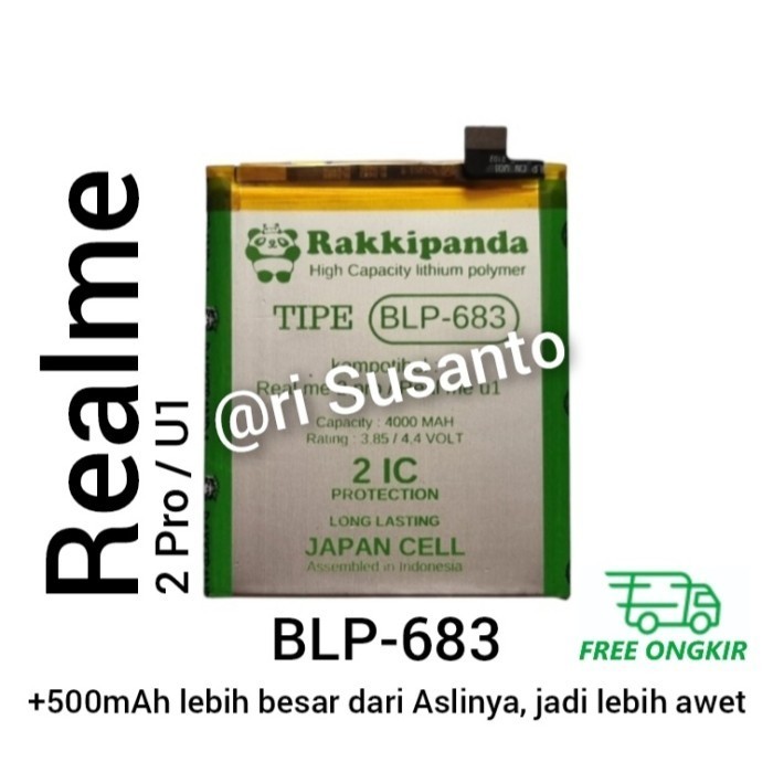 Baterai Rakkipanda Blp683 Blp-683 For Oppo F9/Realme 2 Pro/Realme U1