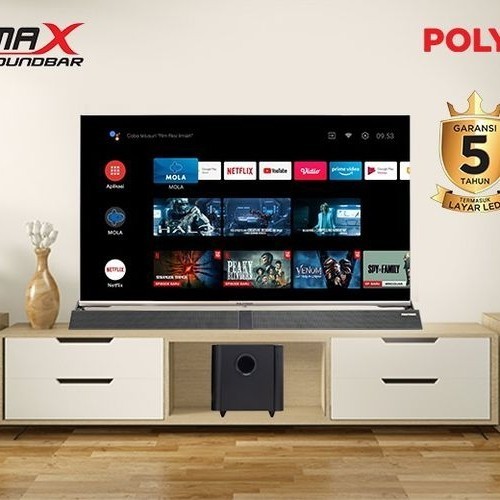 Promo Led Tv Polytron 43 Inch Android Google Tv Dengan Soundbar Speaker .