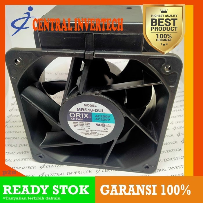 Fan orix type MRS18-DUL 18x18cm ac 200-230v