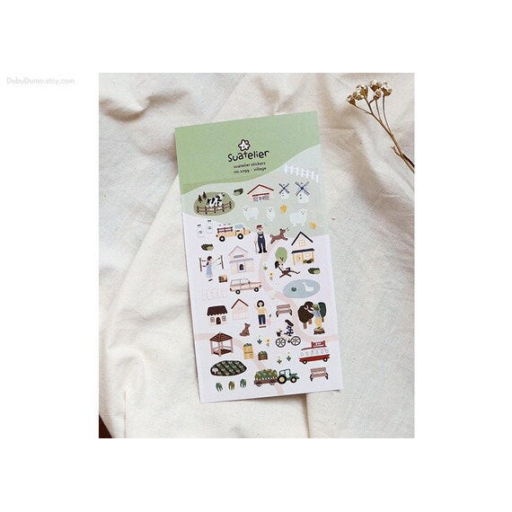 

SUATELIER Sticker No. 1099 village