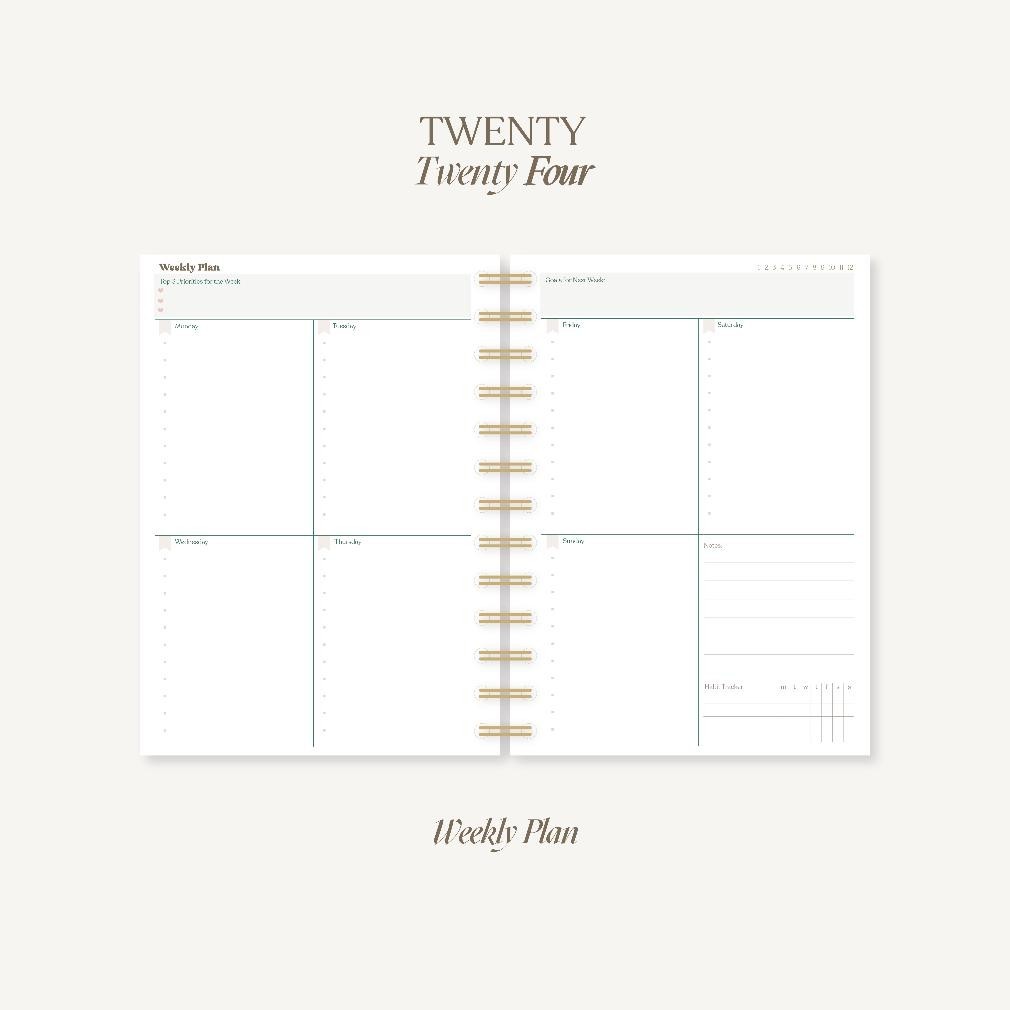 

Oz67 Paperie Lab - 2024 Weekly Planner Agenda Hemat