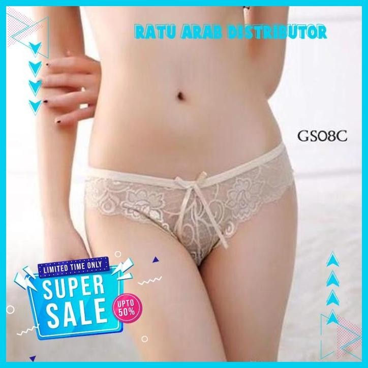 UNDERWEAR LACE CD G-STRING WANITA SEXY CELANA DALAM BROKAT NUDE GSC TERBAIK