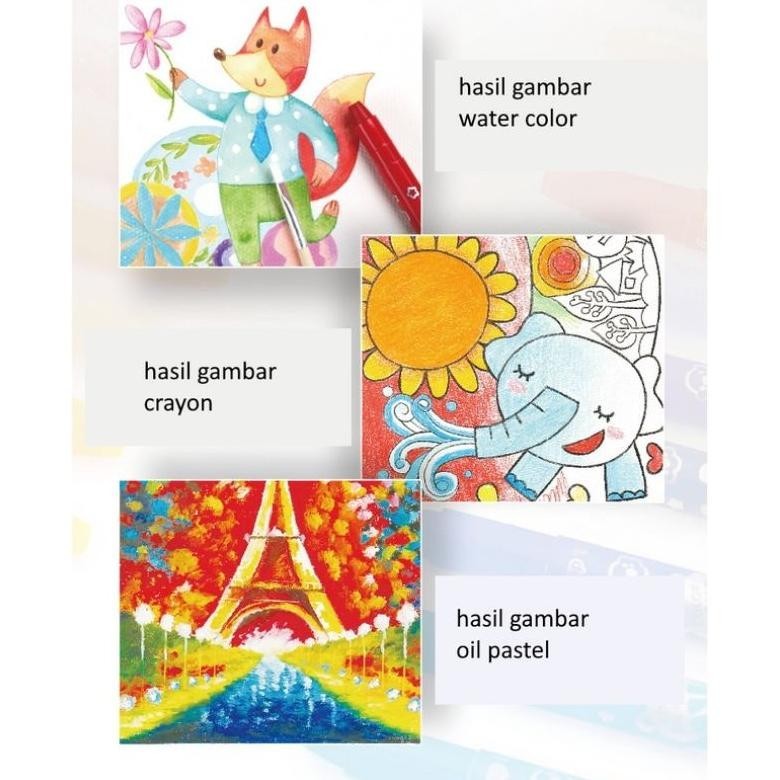 

CRAYON GRASP / CRAYON GRASP MATA SEDANG / SILKY CRAYON / WATER SOLUBLE CRAYON / KRAYON WARNA COD