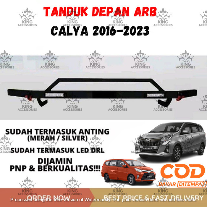 TANDUK TOWING DEPAN DAN BELAKANG BESI PELINDUNG BEMPER CALYA 2016-2023