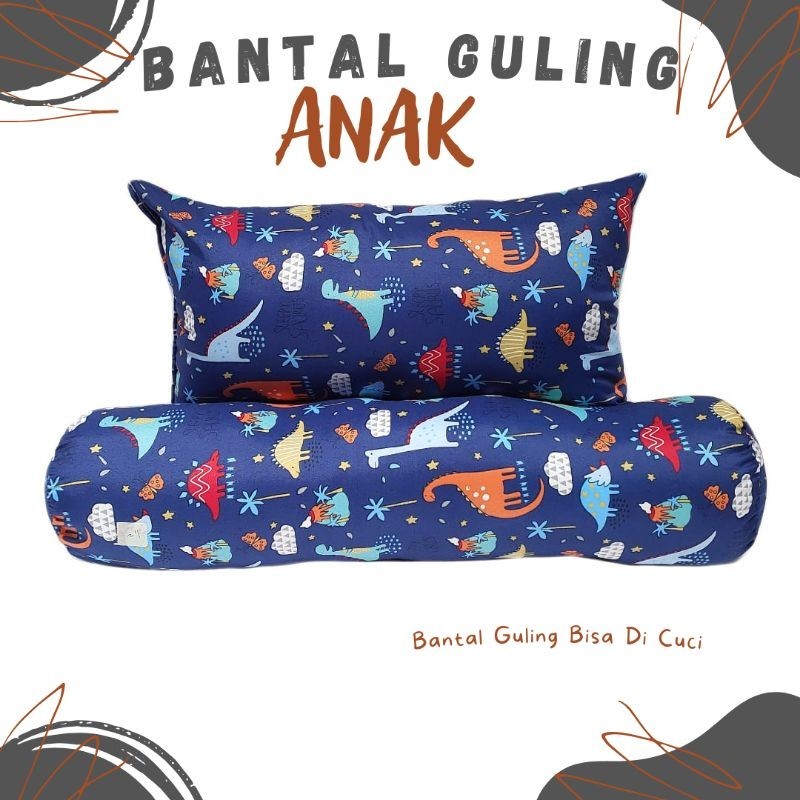 1 Set Bantal Guling Anak Karakter Motif Dinosaurus Untuk Umur 1 - 8 Tahun