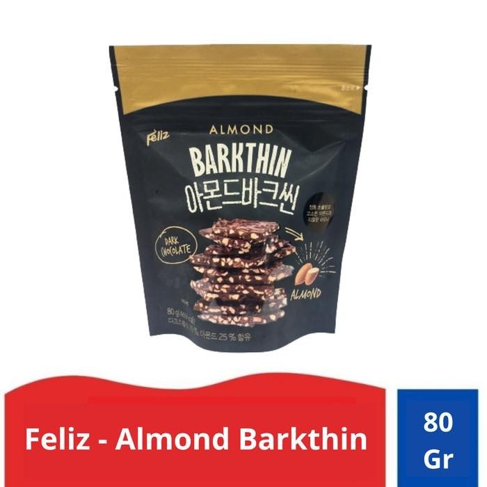 

Feliz Almond Barkthin/ coklat cookie kacang almon korea 80gr Best Seller