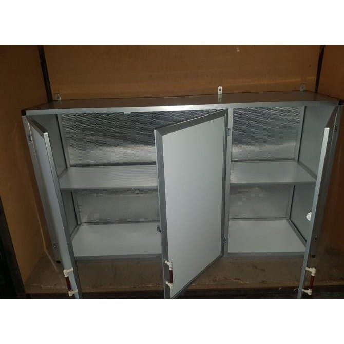Ptr Rak Gantung Lemari Dapur Kitchen Set Atas Aluminium Acp 3 Pintu Cantyalovaaa
