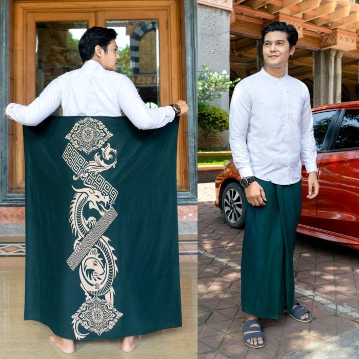 Ready Sarung Batik Motif Sorot Naga Cina El Rumi Sarung Printing