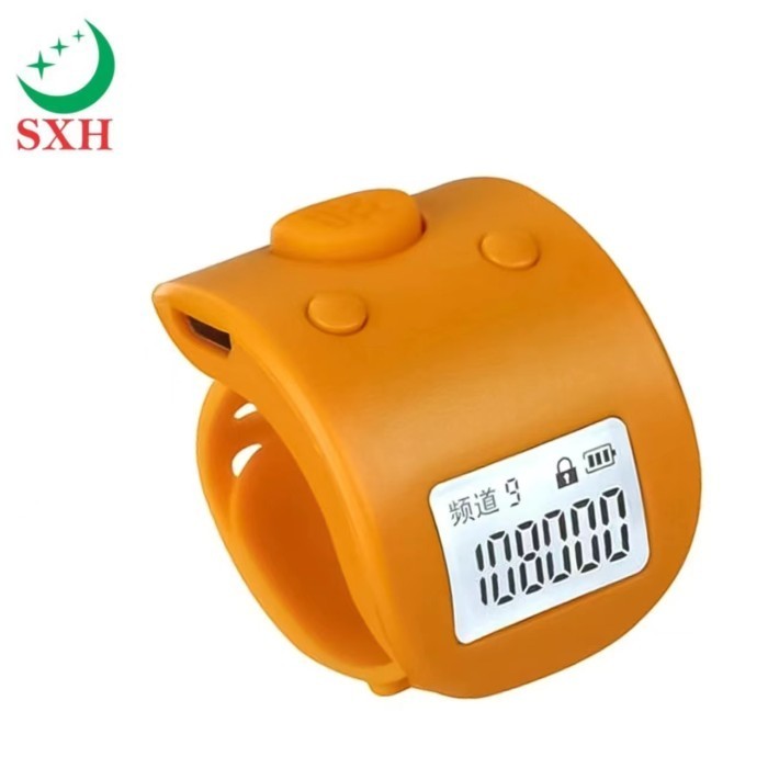 (Sxh) Tasbih Digital Led Muslim Finger Ring Counter 9 Modul Ym6608