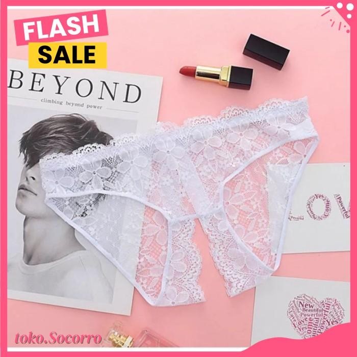 CD CELANA DALAM WANITA SEXY TRANSPARAN RENDA BRUKAT OPEN CROTCH GFB PRODUK TERBAIK 