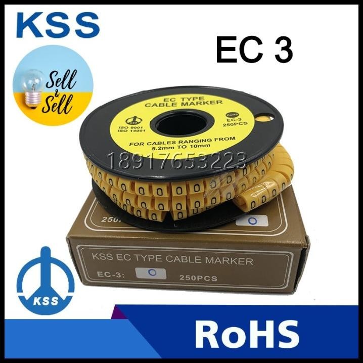 

TERMURAH KSS MARKER EC-3 (HURUF) A,B,C,D,E,F,G,H,I,J / CABLE MARKER EC3 HURUF !!!!!!
