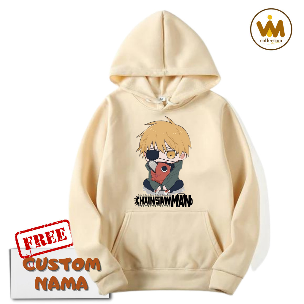 HOODIE JAKET ANAK MOTIF CHAINSAW MAN / HOODIE SWEATER ANAK CHAINSAW MAN