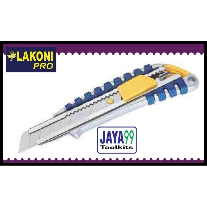 

TERMURAH PISAU CUTTER ALUMUNIUM CASE UTILITY KNIFE 18MM LAKONI PRO 101002 !!!
