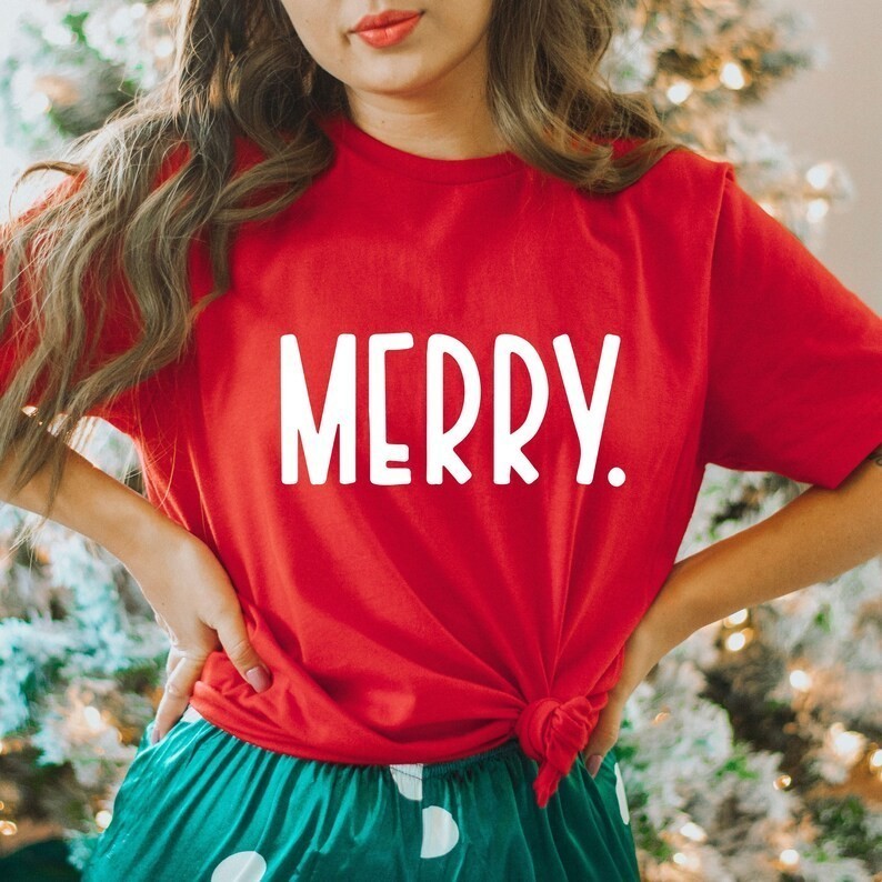 Merry Shirt Merry Stylish Christmas Shirt Christmas Shirt Christmas Gift Shirt Merry Christmas 2024 