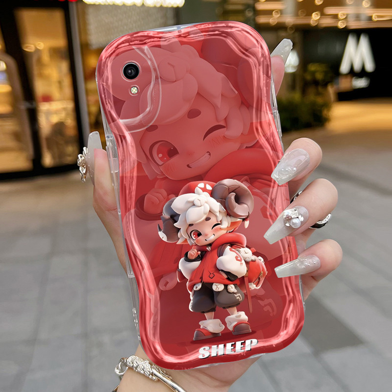 Casing Hp VIVO Y91C Y90 Y1s Case topi tanduk sapi merah untuk anak laki-laki pola Kesing ponsel baru