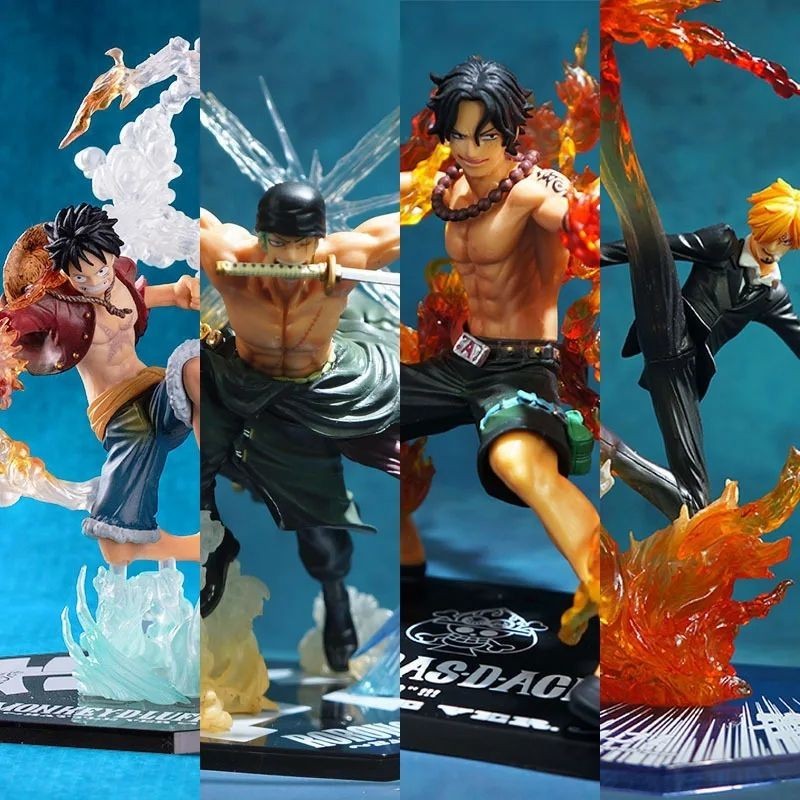 Action Figure One Piece Luffy Sanji Sabo Ace Fzo Ver Anime Koleksi