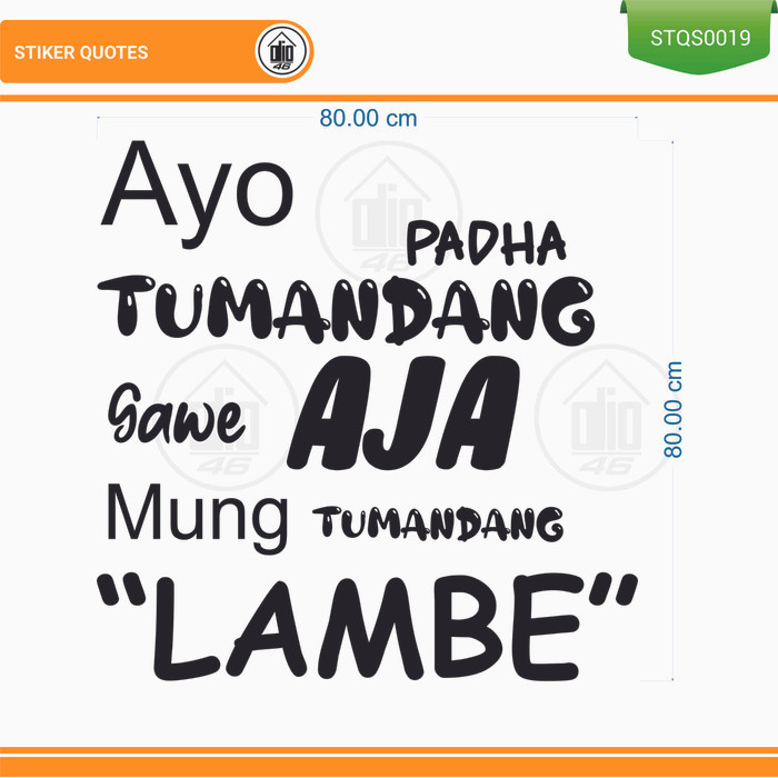 Cutting Stier Dinding Kaca Truk Bis Quotes Stiker Semangat Jawa