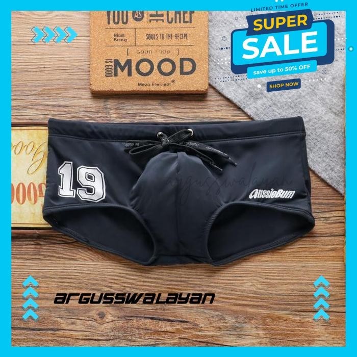 CELANA RENANG AUSSIEBUM, CELANA RENANG BOXER BRIEF 19 PRIA DISKON