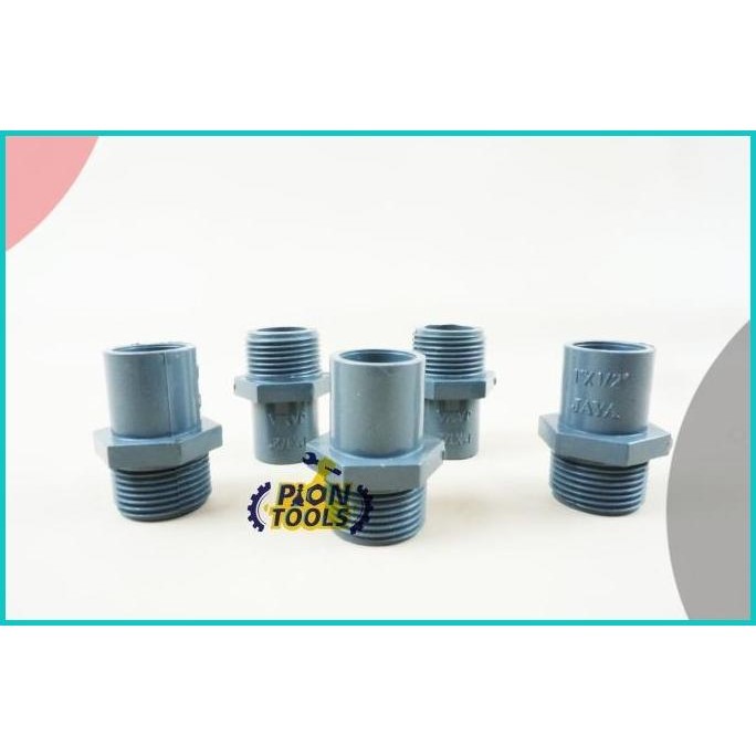 JAYA ORI Sok drat luar PVC ts 1x1/2" SDL pvc sock drat luar pvc 19F3B2