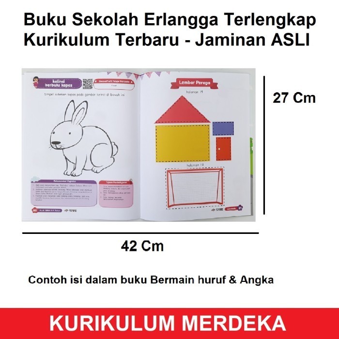 Paket Buku Anak Kb Tk Paud Ceria Cerdas Kurikulum Merdeka Erlangga