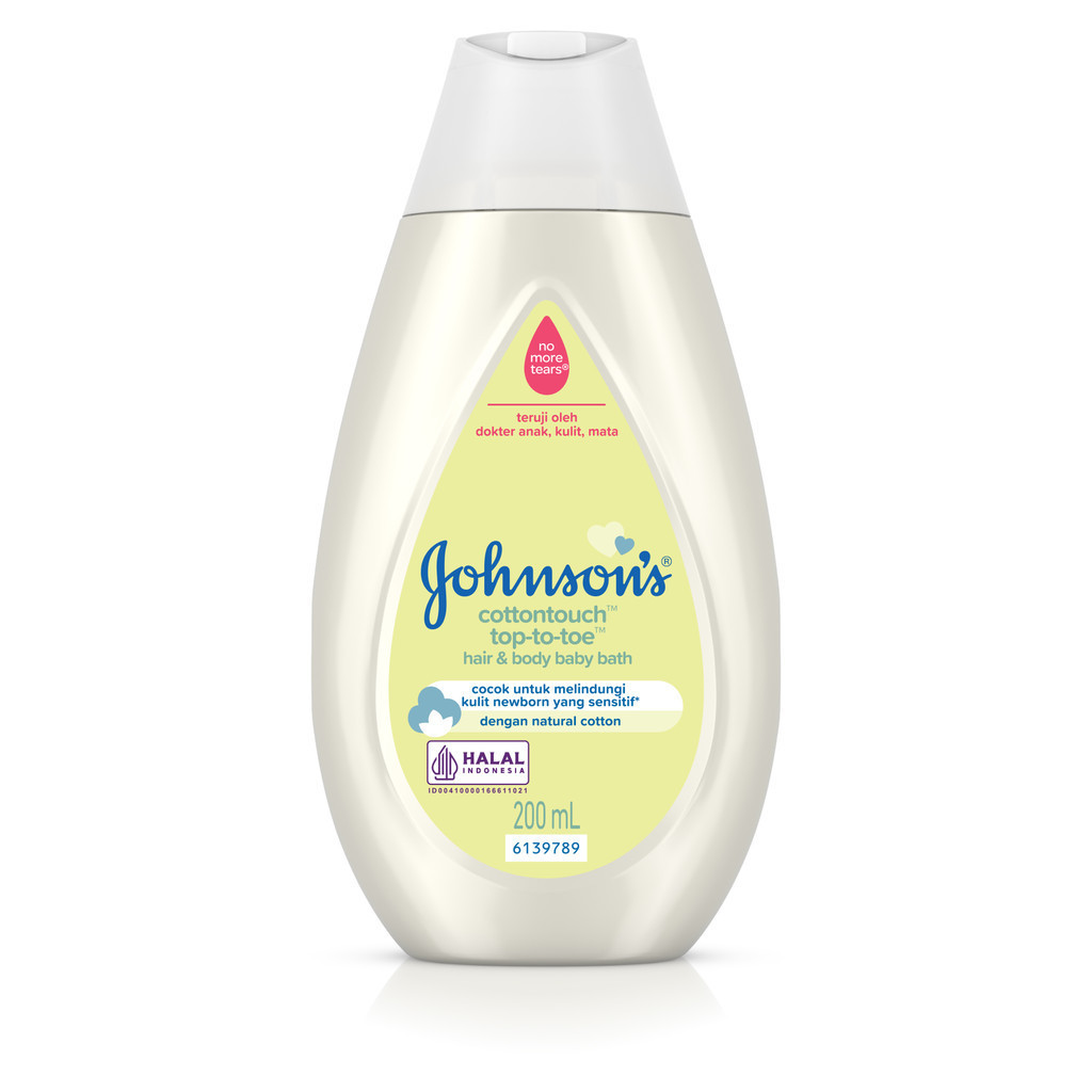 JOHNSON'S CottonTouch Top-to-Toe Hair & Body Baby Bath - Sabun Bayi 2in1 200ml