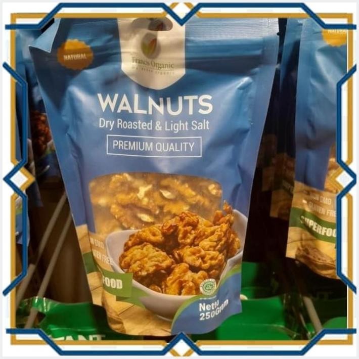 

[LDY] FRANCIS ORGANIC WALNUTS DRY ROASTED & LIGHT SALT PREMIUM QUALITY 250GR