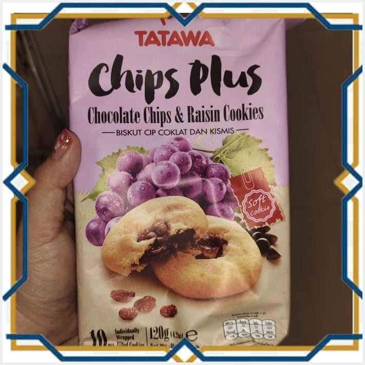 

[LDY] TATAWA CHIPS PLUS & RAISIN COOKIES 120GR BISKUIT COKELAT