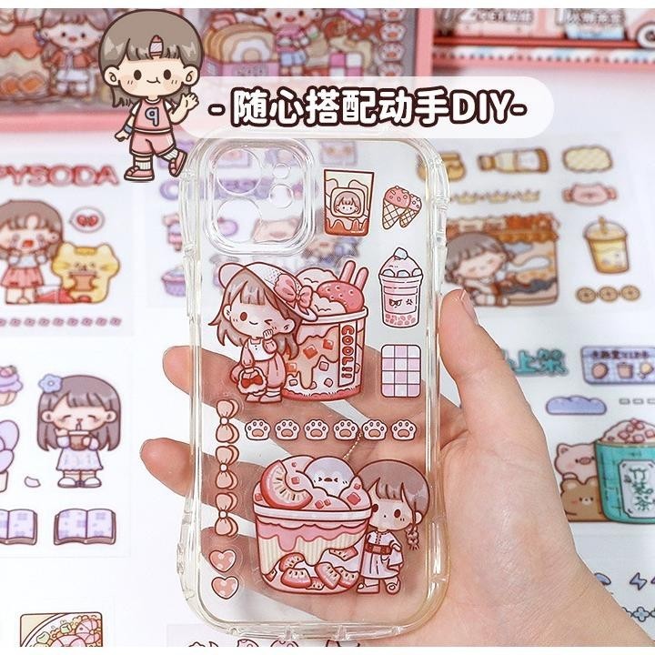 

72 LEMBAR STIKER BOX AESTHETIC EDISI DODO GIRL 1 BOX TLD80 BARU