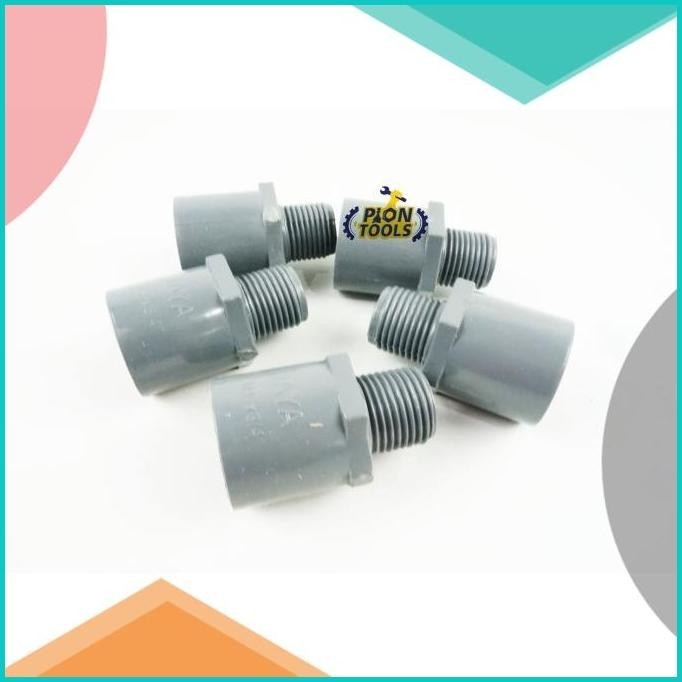 JAYA ORI Sok drat luar PVC ts 1/2x3/4" SDL pvc sock drat luar pvc 19F3