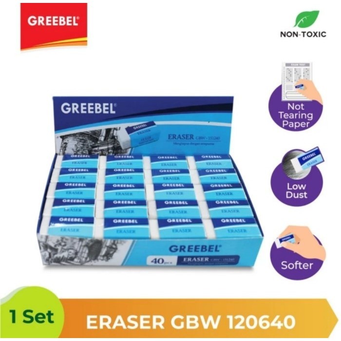 

Greebel Penghapus Putih/Eraser White Gbw 120640 (Box)