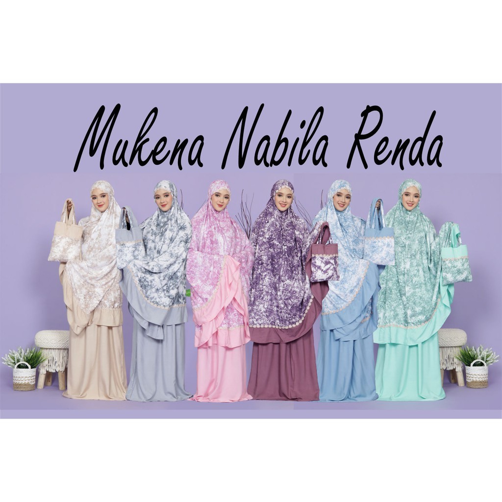 Promo Mega Sale 4.4 // Mukena Bali Nabila Renda By Zahwa Untuk Dewasa Dan Remaja Bahan Rayon Premium