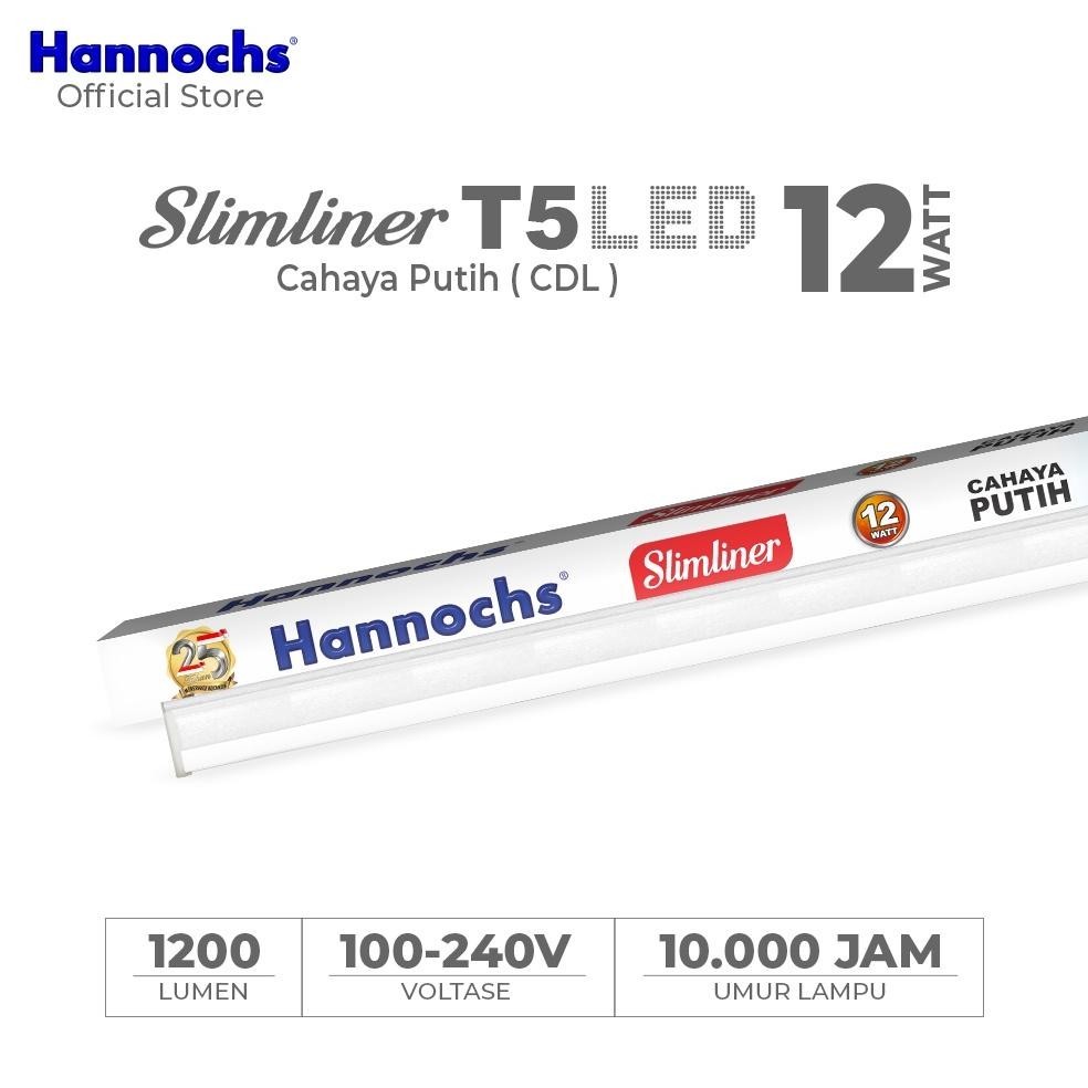 Hannochs Lampu Neon Led Slimliner T5 Led 12 Watt Cahaya Putih