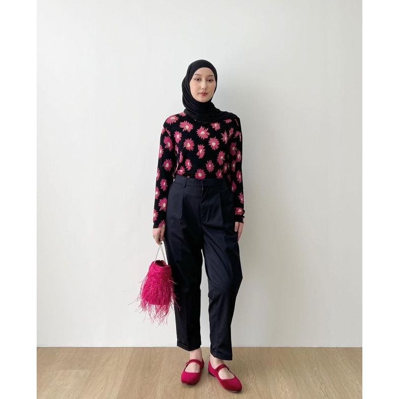 Celana Panjang Wanita Navy Trousers Pants Navy