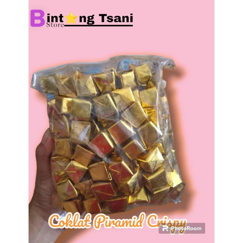 

Coklat Leburan Silverqueen Pyramid isi Crispy 1 Kilogram