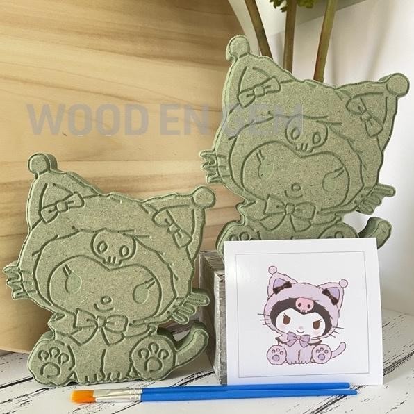 

EVY-510 DIY Wood Character Painting Mewarnai Melukis Kayu Karakter Kuromi Cat | Woodengem | 15 cm Sale