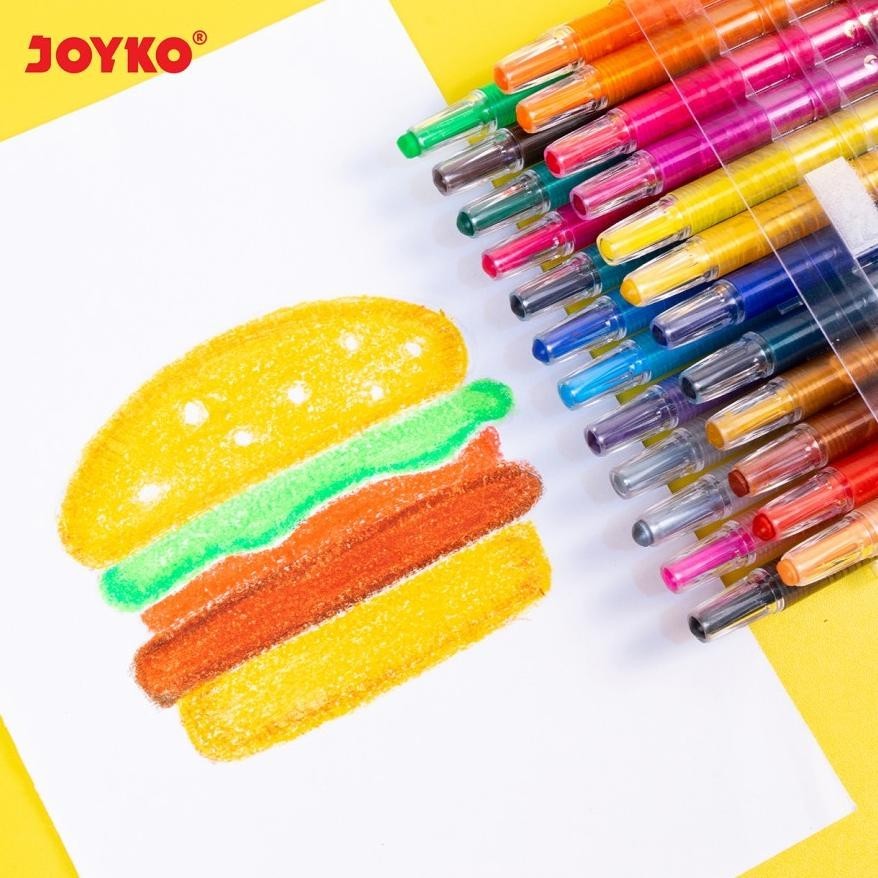

Ez23 Krayon Putar Twist Crayon Joyko TWCR - TWCR-12S-12Wrna Murah