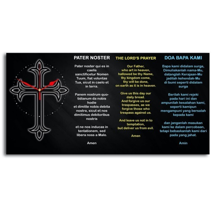 Mayu Jam Dinding Katolik Doa Bapa Kami Doa Rosario Hiasan Rumah Apartemen