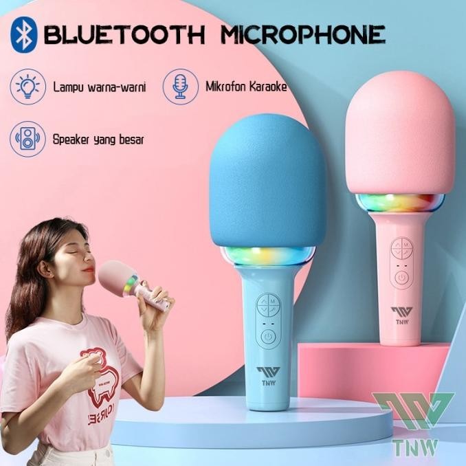 Tnw-L8 Wireless Microphone Bluetooth Mikropon Karaoke Mic Karaoke