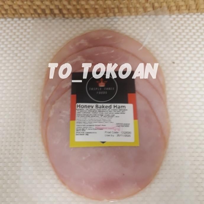 

TRIPLE THREE PORK HONEY BAKED HAM SLICE | DAGING BABI OLAHAN 100 GR LC