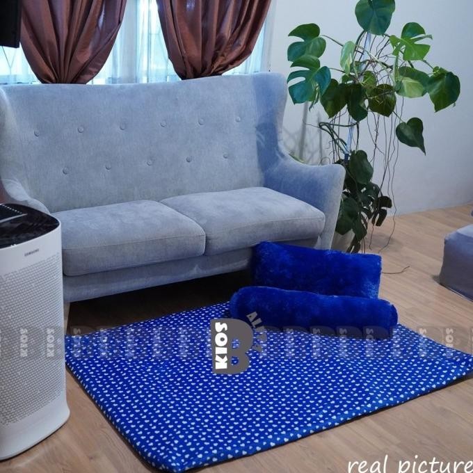 Karpet Karakter Set Bantal Guling Bulu Velboa Premium / Karpet Bulu Fithakey
