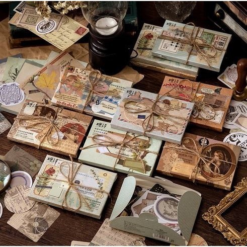 

HOT PROMO Multi Material Journal Kit - Vintage Retro Journaling Style (60pcs)