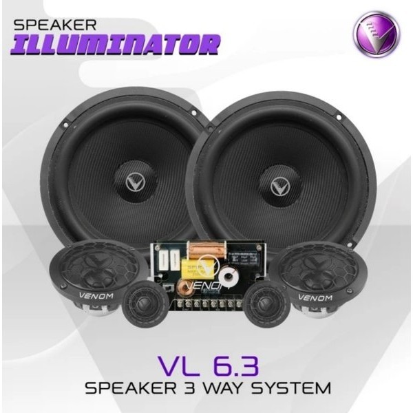 SPEAKER SPLIT 3 WAY VENOM VX 6.3B SPEAKER COMPONENT 3 WAY VENOM 6.3B