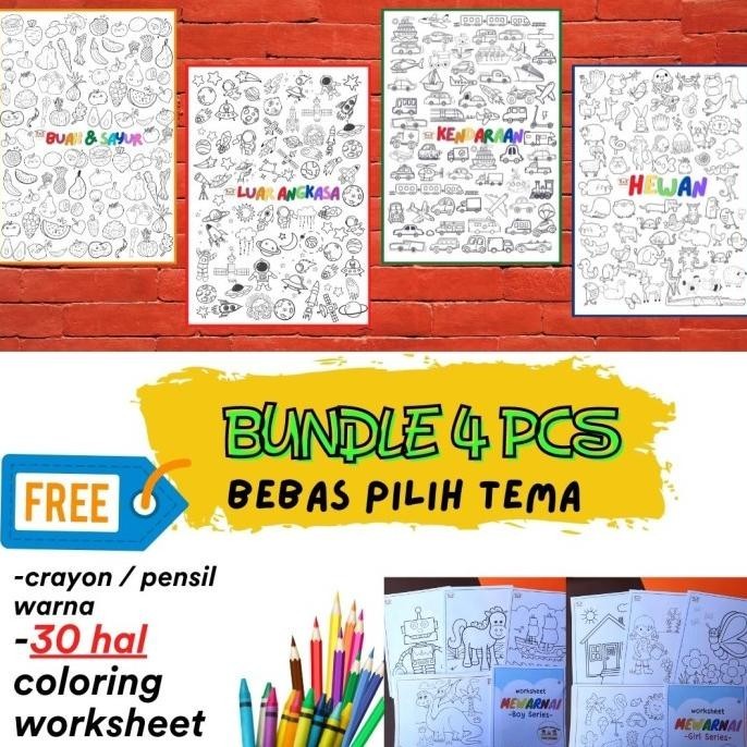 

New Product Kertas Mewarnai Jumbo Poster Mewarnai Raksasa Ukuran Besar Yukitadraw