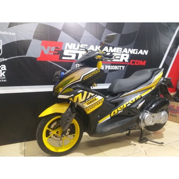 Decal Stiker Yamaha Aerox Kuning Hitam 02