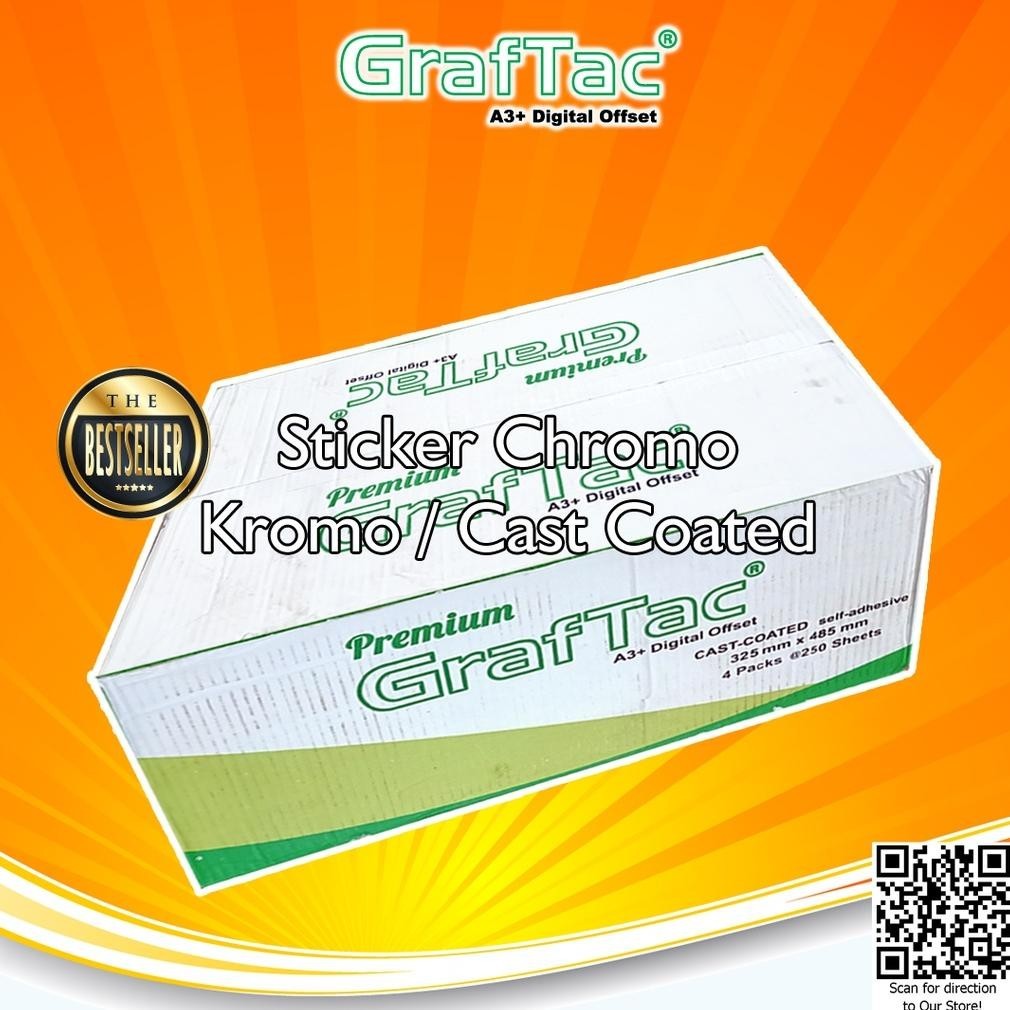 

Lagi Promooo !!! Graftac Stiker Kromo A3+ Bontak Sticker Cast Coated Dital Print - Box Isi 4 Pack