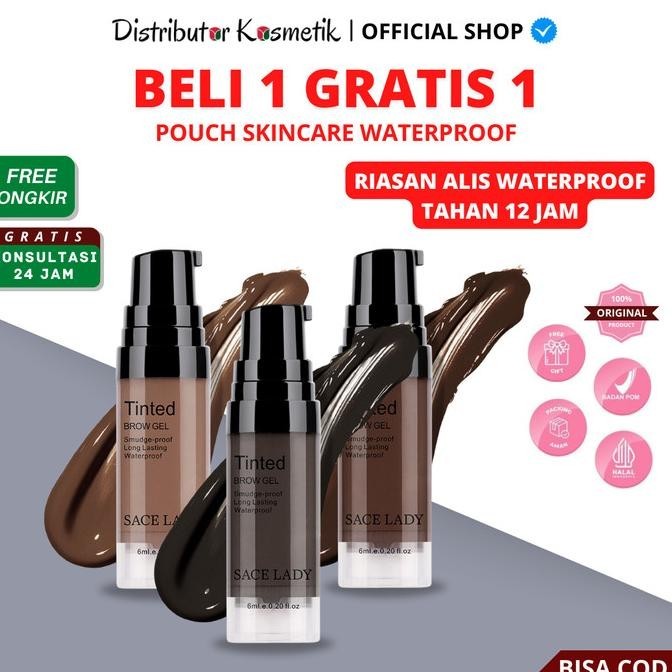 [ FREE GIFT ] SACE LADY Tinted Brow Gel No Brush Original BPOM