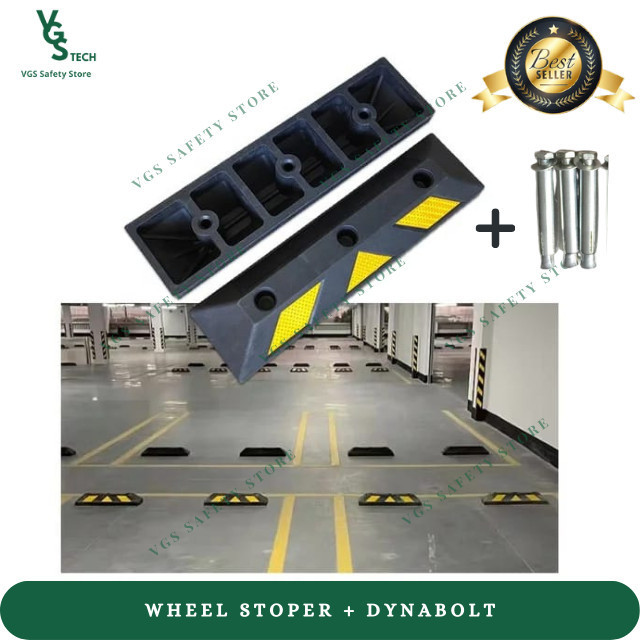 

Wheel Car Stopper Kuning Hitam Penahan - Ganjal Ban Rubber