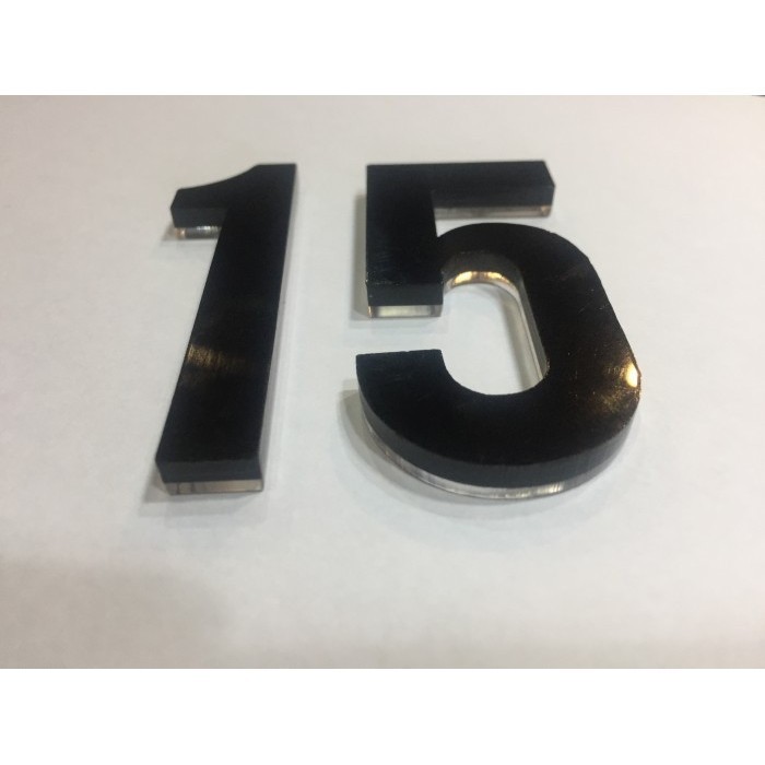 Bundling Huruf Timbul Akrilik 2 Warna Tebal 10Mm 5 Huruf