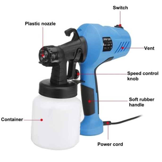 Mesin Kompresor Cat Semprot Spray Gun Listrik Elektrik Portable Murah
