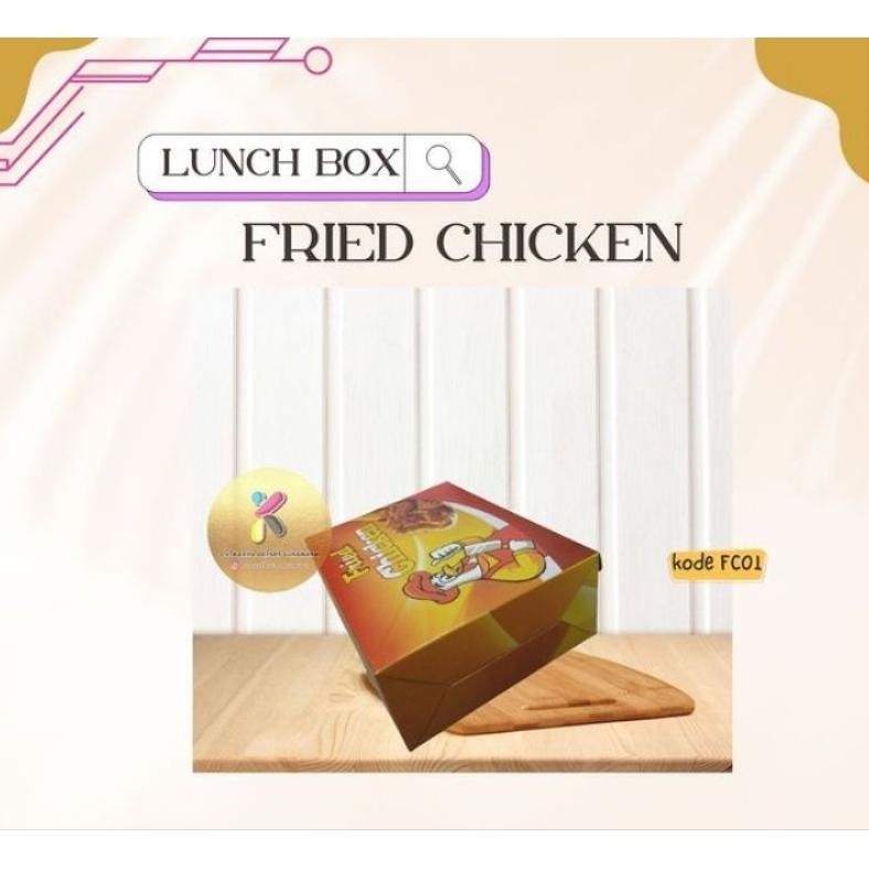 

TERMURAH Box Fried Chicken motif isi 50/Dus fried chicken/kerdus fried chicken/Box ayam goreng/kemasan fried chicken na-93